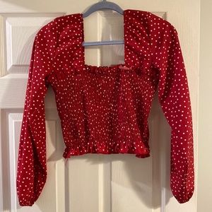 Red crop top
